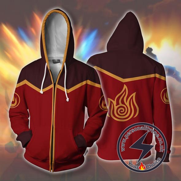 Avatar The Last Airbender Fire Nation Zip Up Hoodie Jacket